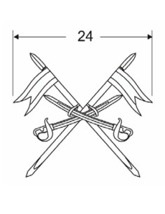 Emblema de Solapa Caballería (Par) 2