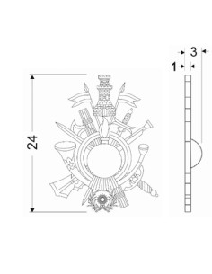 Emblema de Solapa Academia General Militar (Par) 2