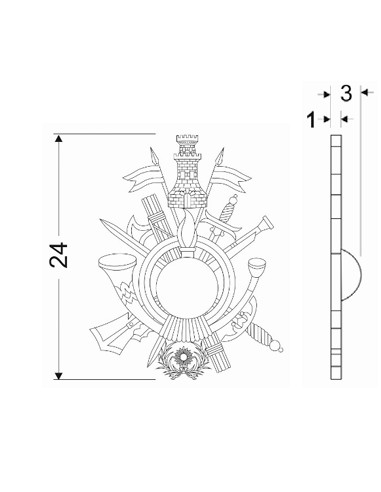 Emblema de Solapa Academia General Militar (Par)