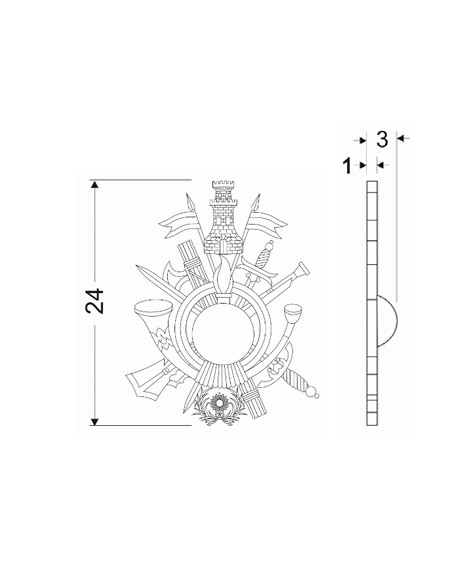 Emblema de Solapa Academia General Militar (Par)