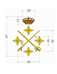 Divisas Metálicas Capitán General de Ejército 2