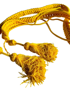 Cordón doble Amarillo Gastador con borlas 2