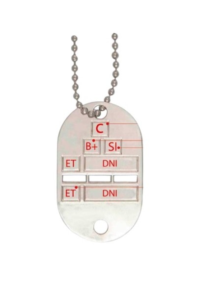 Chapa de identificación Ejército Español