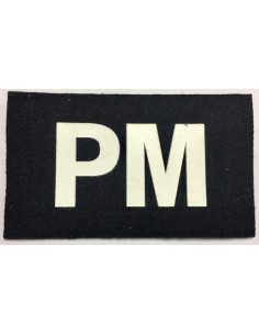 Parche de Brazo Policía Militar PVC (PM) 12cmx7cm