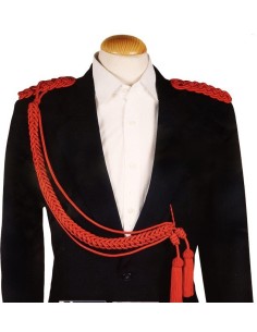 Cordones rayón rojos con borlas