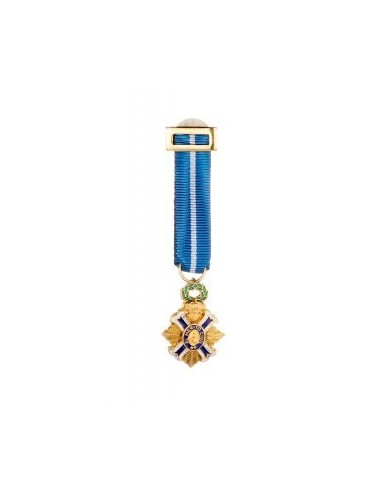 Medalla Miniatura Cruz al mérito Civil Oficial Oro